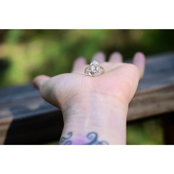 alternative raw diamond engagement rings, raw crystal size 4 5 6 7 8 8 9 10 11 - Picture 5 of 8